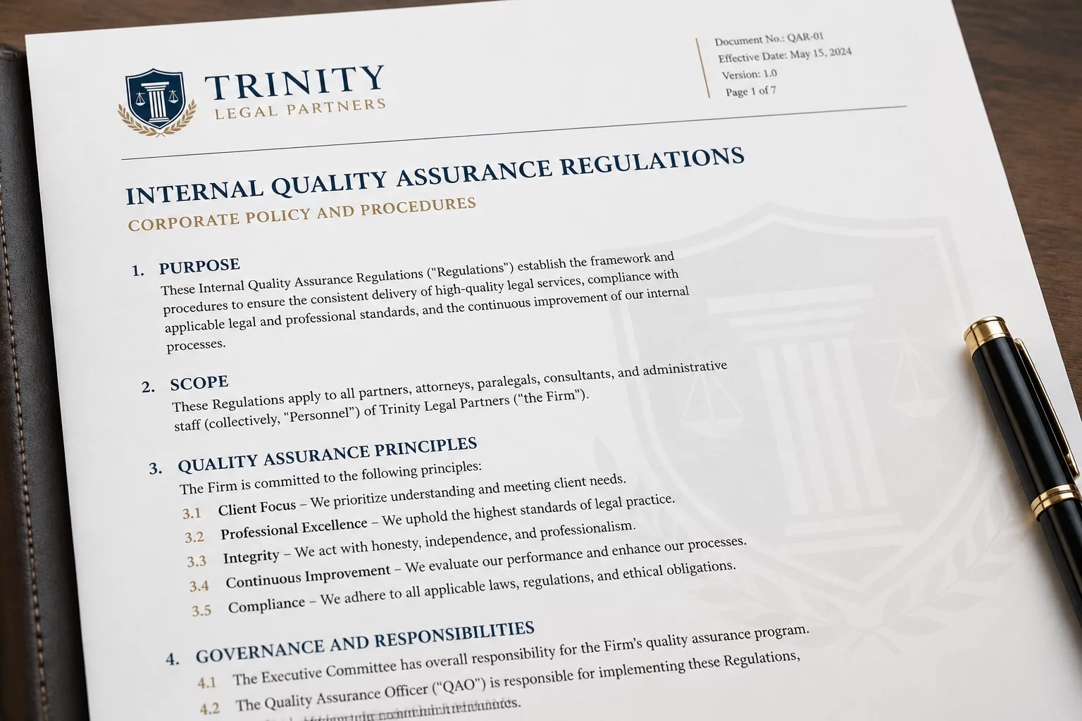 Internal QA Regulations document preview