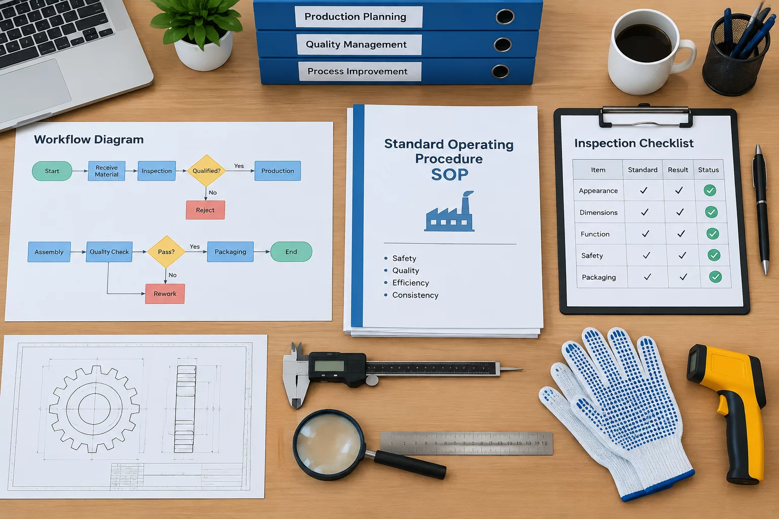 A standardized workflow chart for visual inspection processes